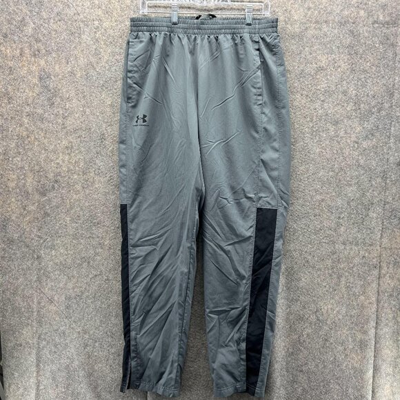 Under Armour Sweatpants Men Large Adult Gray Vital Woven Athletic Gym Logo - Picture 1 of 13